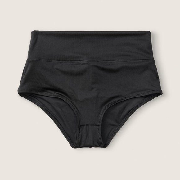 new victoria's secret pink high waisted short swimsuit bottoms